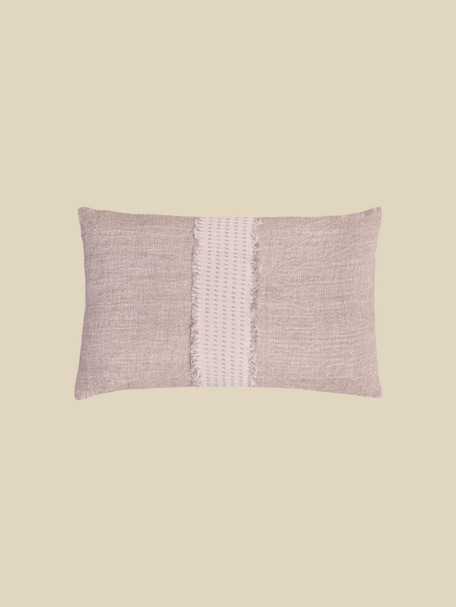 Jan Beige Hand-woven Cushion