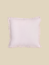 Ivory Palm Embroidered Cotton Cushion