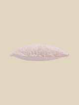 Ivory Palm Embroidered Cotton Cushion