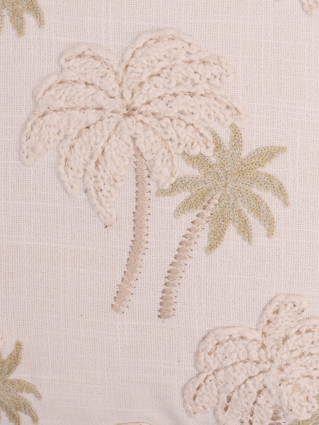 Palma Embroidered Cotton Cushion