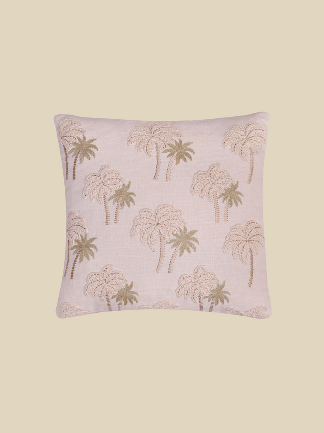 Palma Embroidered Cotton Cushion