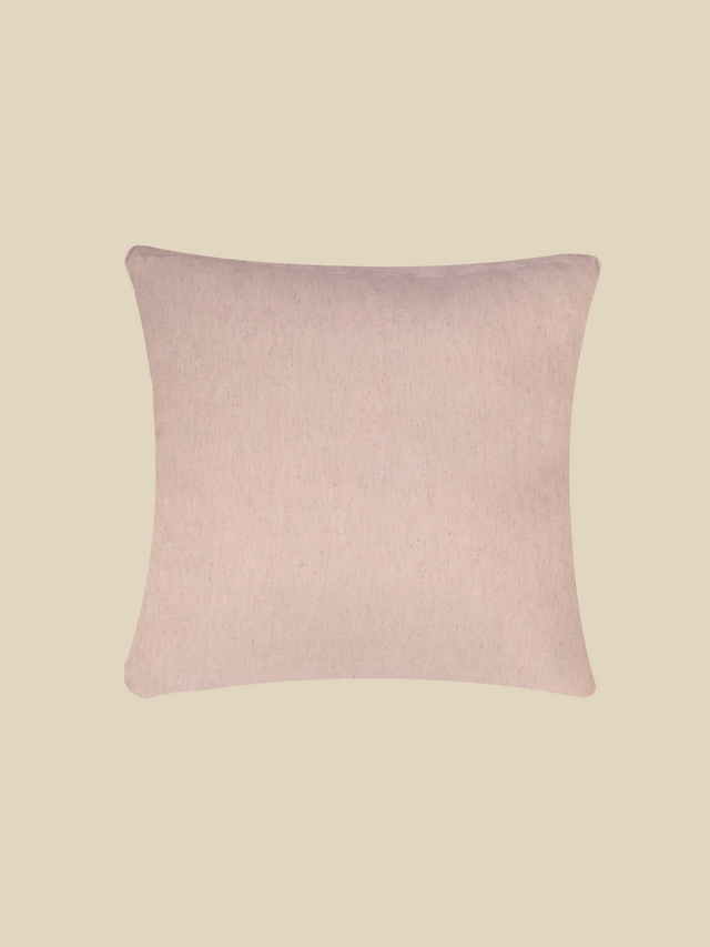 Coastal Palm Embroidered Cotton Cushion