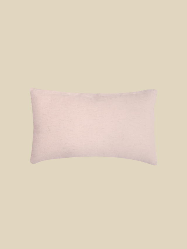 Rust Stripe Embroidered Cotton Cushion