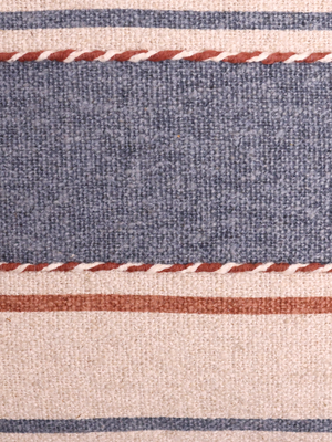 Harper Stripe Embroidered Cotton Cushion