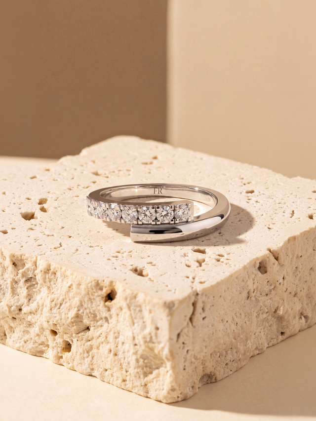 Maren Lab Diamond Ring - Sterling Silver