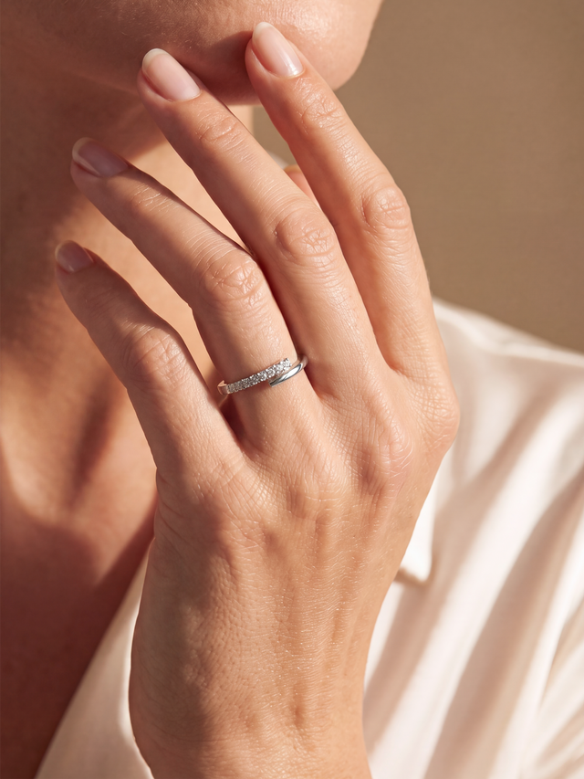 Maren Lab Diamond Ring - Sterling Silver