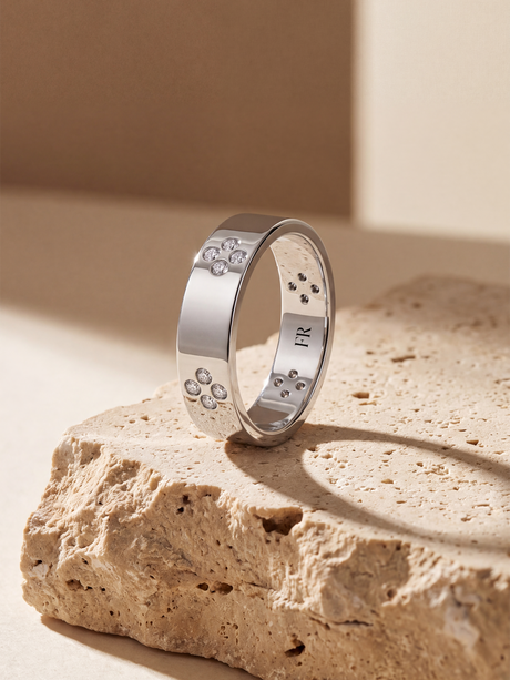Clover Lab Diamond Band Ring - Sterling Silver