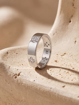 Clover Lab Diamond Band Ring - Sterling Silver