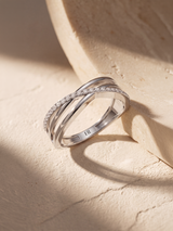 Entwine Lab Diamond Ring - Sterling Silver