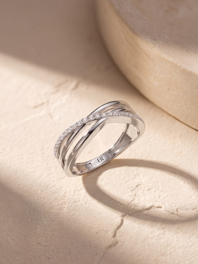 Entwine Lab Diamond Ring - Sterling Silver