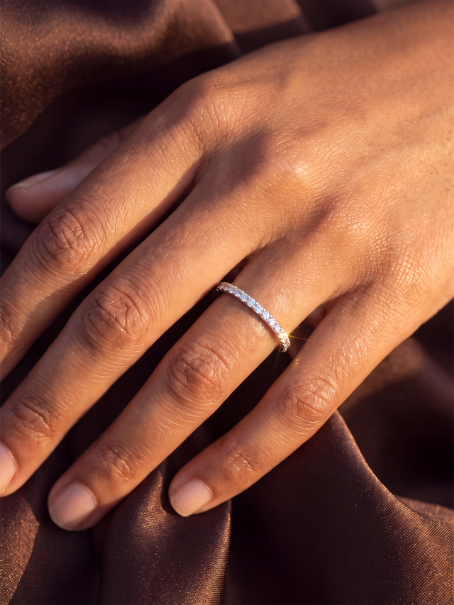Eternal Lab Diamond Eternity Band - Sterling Silver