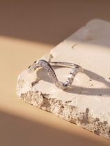 Wave Lab Diamond Ring - Sterling Silver