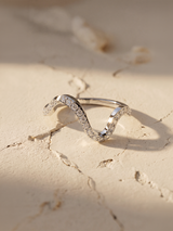 Wave Lab Diamond Ring - Sterling Silver