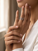 Trinity Lab Diamond Ring - Sterling Silver