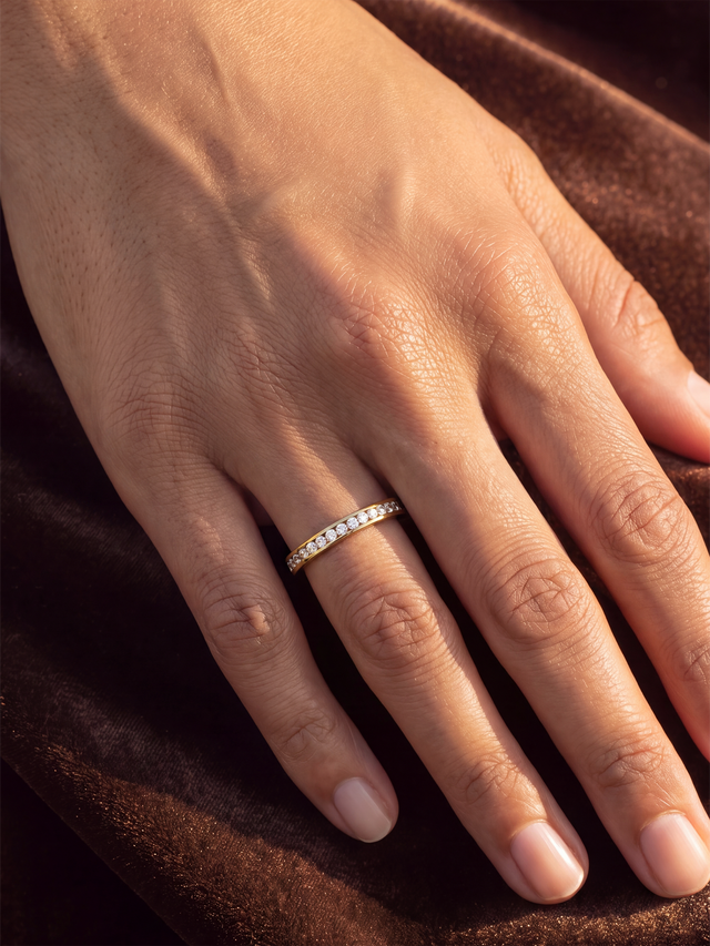 Channel Lab Diamond Band - Yellow Gold Vermeil