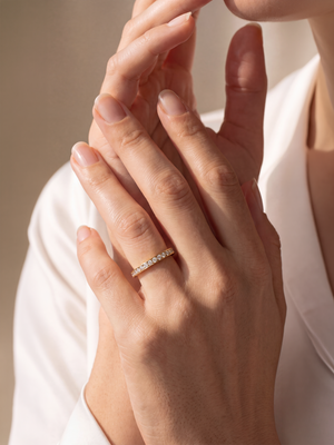 Channel Lab Diamond Band - Yellow Gold Vermeil