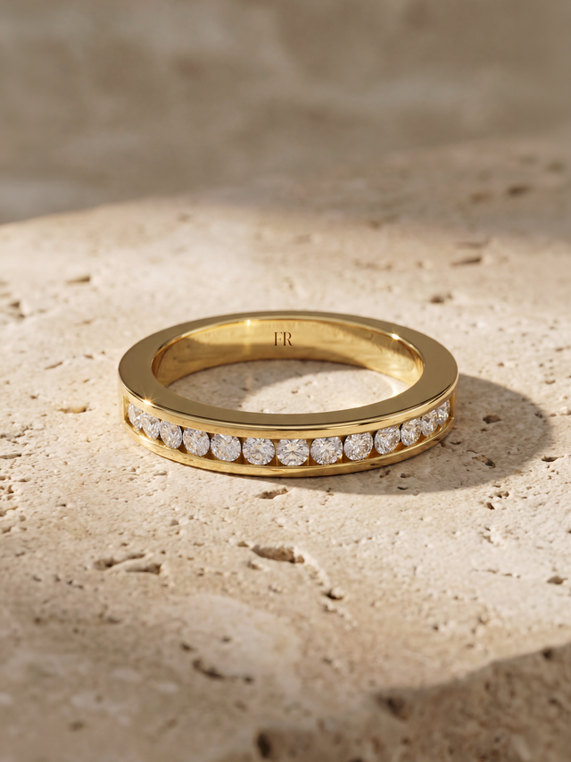 Channel Lab Diamond Band - Yellow Gold Vermeil