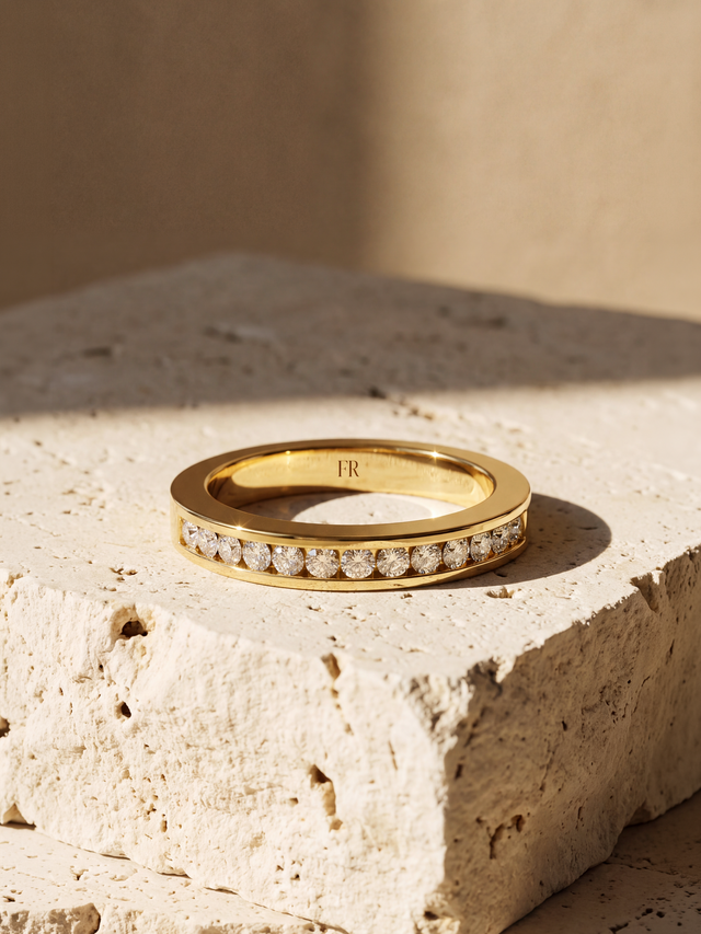 Channel Lab Diamond Band - Yellow Gold Vermeil