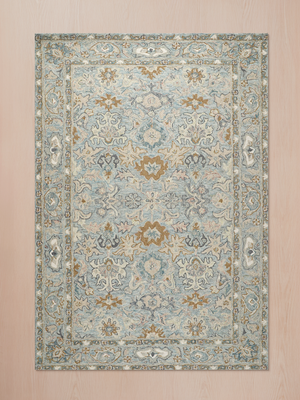 Aalam Hand-tufted Wool Persian Rug - Blue