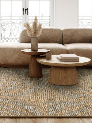 Cameron Hand-woven Wool Jute Rug - Grey