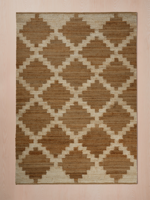 Arden Hand-woven Jute Kilim Geometric - Brown