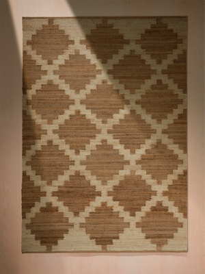 Arden Hand-woven Jute Kilim Geometric - Brown