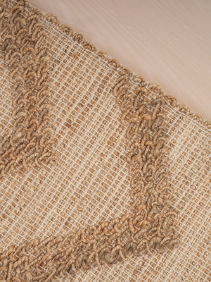 Jesse Hand-woven Jute Striped Rug - Beige