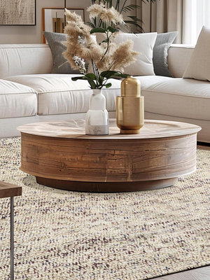 Harlene Hand-woven Wool Jute Rug - Beige