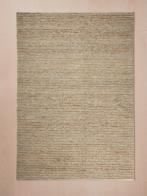 Jody Hand-woven Wool Jute Striped Rug - Beige
