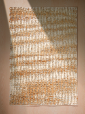Jody Hand-woven Wool Jute Striped Rug - Beige