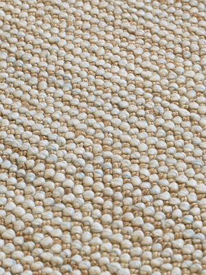 Jody Hand-woven Wool Jute Striped Rug - Beige