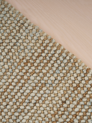 Jody Hand-woven Wool Jute Striped Rug - Beige