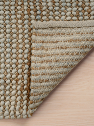 Jody Hand-woven Wool Jute Striped Rug - Beige