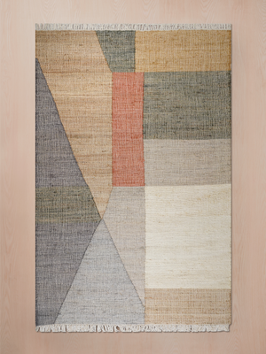 Avey Hand-woven Jute Cotton Geometric Rug - Multi
