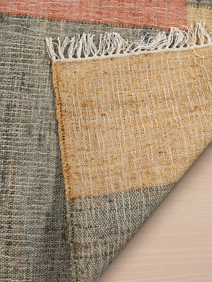 Avey Hand-woven Jute Cotton Geometric Rug - Multi