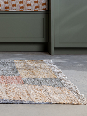Avey Hand-woven Jute Cotton Geometric Rug - Multi