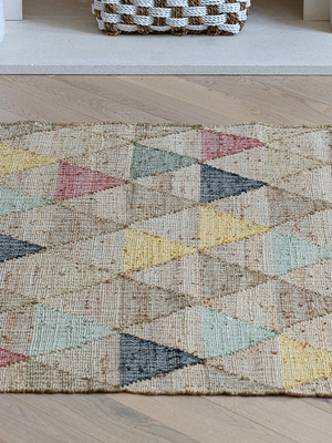 Aleyna Hand-woven Jute Cotton Kilim Rug - Multi