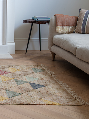 Aleyna Hand-woven Jute Cotton Kilim Rug - Multi