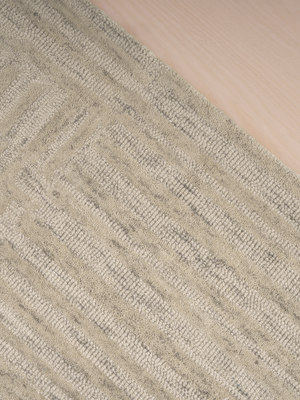 Eloise Hand-tufted Wool Geometric Rug - Beige