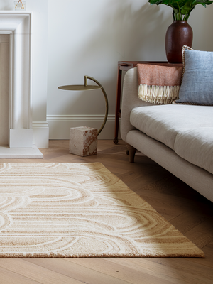 Solene Hand-tufted Wool Geometric Rug - Beige