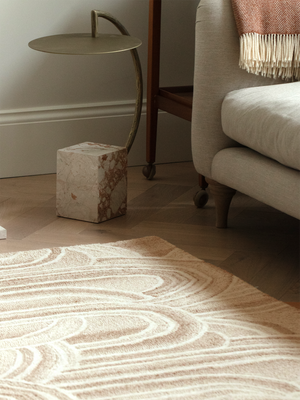 Solene Hand-tufted Wool Geometric Rug - Beige