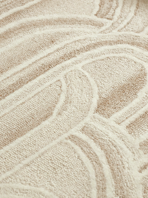 Solene Hand-tufted Wool Geometric Rug - Beige