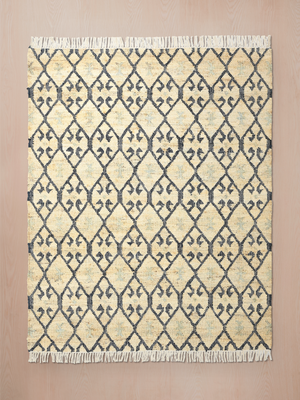Stella Hand-woven Jute Kilim Rug - Beige
