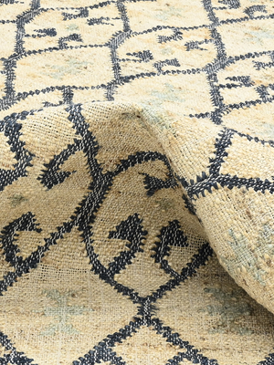 Stella Hand-woven Jute Kilim Rug - Beige