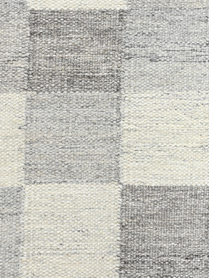 Lykke Hand-woven Wool Kilim Rug - Grey