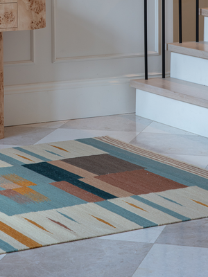 Marlo Hand-woven Wool Kilim Rug - Multi