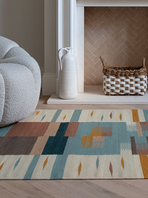 Marlo Hand-woven Wool Kilim Rug - Multi