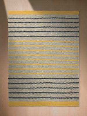 Soleil Hand-woven PET Striped Rug - Multi