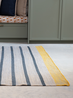 Soleil Hand-woven PET Striped Rug - Multi