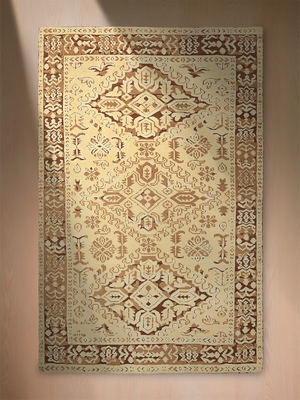 Uzma Hand-knotted Wool Persian Rug - Beige